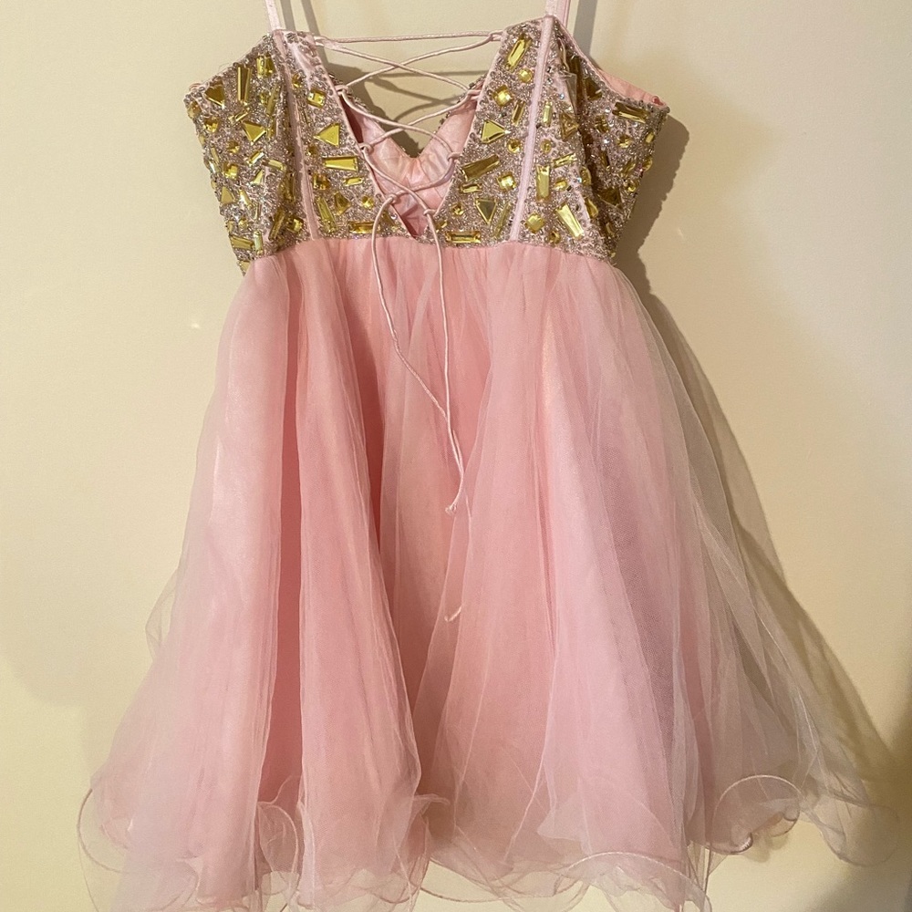 Pink corset prom dress - Picture 5 of 5